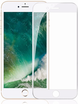Защитное стекло RED LINE "Full Screen" для iPhone 6/6s (белая рамка)